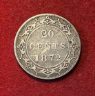 Newfoundland 20 Cents 1872 H Silver Coin Km 4 T6811