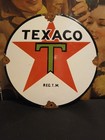 Vintage Texaco Porcelain Sign Old Motor Oil Gas Pump Plate Service Advertising
