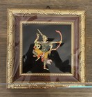 Framed Miniature Thai Phra Ram Gold Tone   Jeweled Figurine  sealed  New 
