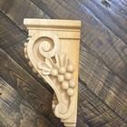 Unfinished Wood Grape Cluster Carved Corbel Bracket 10 25 X 4 5 X 5 75