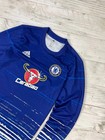 Adidas Chelsea 2016 2017 Pre Match Shirt Long Sleeve Jersey Men Size M Blue