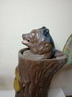 Vintage Teddy And The Bear Mechanical Bank Cast Iron Coin Bank Vintage  works 