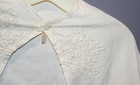 Fancy Antique Childs Dress Cape Victorian 1860 White Cotton Soutache Eyelet Trim