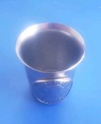 Vintage Silver Tone Thomas A  Edison   only A Thimble Full  Shot Glass 