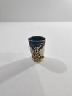 Vintage Cloisonn   Enamel Butterfly And Dragonfly  Thimble Blue White Gold