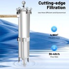 2  Npt Bag Filter Housing 150 Psi 304 Stainless Steel In out  2 Bag Filter