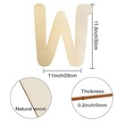 Blank Unfinished Wooden Letter W  12 Inch Wood Letters For Diy Crafts