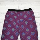 Vintage Adrienne Vittadini Sport Pants Womens L Purple Paisley Quilted Knit