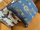 Vtg Southwestern Kachina Tapestry Throw Pillows Set 2 Native American Hopi 