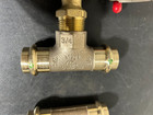 Viega Propress Tees W  Proline Drain Valves Qty  2   3 4  Male X 3 4  Hose  new 
