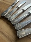 Gorham Etruscan Sterling Silver Set Of 6 Knives Pat  1913 Monogram D  8 5    Long