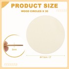 30 Pcs 3 Inch Unfinished Wood Circles Round Blank Wooden Discs For Diy Crafts 