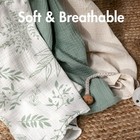 Baby 3-pack Muslin Organic Cotton Swaddle Blankets For Newborn 38 x40   Eucalypt