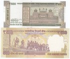 India 500 Rupees  Set Of 2 Different Gandhi Issues  Rbi Banknote  Unc