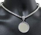 Photo Cz Pendant W  Custom Picture   Glass Silver Plated Necklace Hiphop Jewelry