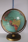 Vintage Replogle 12 Inch Globe 1956 Metal Base Latitude Longitude Time Zones