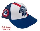 New Pabst Blue Ribbon Beer Stripe Men s Trucker Snapback Cap Hat