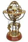 18  Nautical Brass  Sphere Engraved Armillary Antique  Vintage Astrolabe Compass