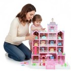 4-story Dream Dollhouse For Girls - 17 Rooms  Lights  Furniture   Dolls Playset