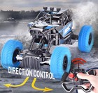 Remote Control Car With Colorful Flashing Lights  Rubber Wheels  Off-road Toy   