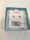 Rani Jwlr 14k Yellow Gold Heart Stud Earrings Screw Back Unisex Baby   Toddler