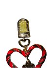  Lv Heart Candy Cane Christmas Holiday Keychain Stocking Stuffer Bag Charm