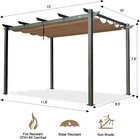 10 x 13  Outdoor Retractable Pergola With Weather-resistant Canopy Aluminum