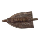Antique Cast Iron Sad Iron St  Louis Rustic Primitive Doorstop 6lb13oz 6 25   