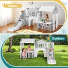 9in1 Toddler Slide Playset With Playhouse Climb Playground Indoor Outdoor Toys