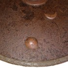 Antique Indo Persian Dhal Shield Brass  Armor Kulah Khud Iron Brass Marked 