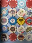 Lot Of 37 Different  1  5 Casino Chips     Assorted Locations Vintage Plastic