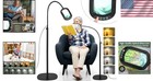 Hands-free 10x Magnifying Glass   3-in-1 Led Floor Lamp With Adjustable Light