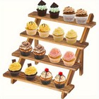 3 4 5-layer Wooden Display Stand  Multi-purpose 4-tier Sturdy Vertical Shelf