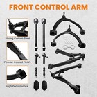 12x Front Upper Lower Control Arm Kit For 2007-2013 Escalade Chevy Silverado Gmc