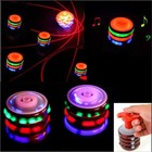 Children Plastic Flash Gyro Toy Led Light-up Music Wood-like Hand Spinner Toys