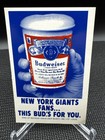 1982 New York Giants Nfl Football Pocket Schedule Budweiser Anheuser Busch