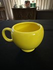 Vintage 1990s Teleflora Smiley Face Large 4  Retro Yellow Pottery Coffee Mug Cup