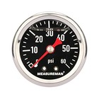 Fuel Pressure Gauge 1 5  Dial  1 8  Npt Back  0-60psi Back Mount  black Dial 