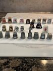 Thimble Lot 48 Various Souvenir  Metal  Porcelain  Pewter   Wood