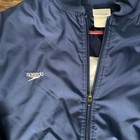 Vintage Speedo Unisex Jacket Size Large Navy Blue Zip Pockets Swimming
