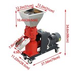 8mm Farm Animal Feed Pellet Mill Machine Granulator Square Hopper 3 Rollers 220v