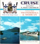 1960s Lake George Ny Steamboat Co Travel Brochure Ticonderoga Mohican Ship Map