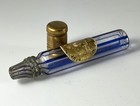 Antique 1817 Renaud Paris Sweet Pea Blue Striped Glass Perfume Bottle Vial Small
