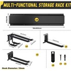 64   Garage Tool Organizer Wall Mount  18 Pcs Adjustable Garden Tool Hanger R   