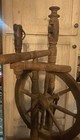 Antique 19th Century Upright Castle Wooden Spinning Wheel 