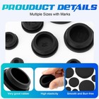 125pcs Rubber Plugs For Round Holes  Premium Black Hole Plugs 