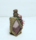 Vintage Fabric Covered Perfume Bottle Shabby Chic