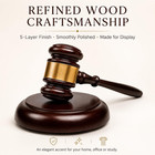 Premium Wooden Gavel And Sound Block Set Wine Red Judge Gavel For Lawyers Judg