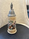 Vintage Large Beer German Stein 12    Tall Made In Western Germany