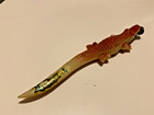 Vintage 30 s Celluloid Alligator Eating Man Pencil Holder Made In Japan